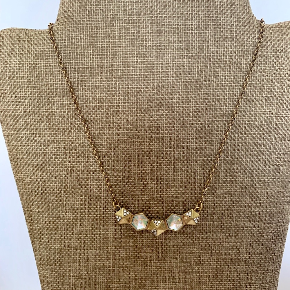 Premier Designs Geo reversible gold necklace